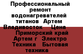 Профессиональный ремонт водонагревателей, титанов. Артем. Владивосток. › Цена ­ 300 - Приморский край, Артем г. Электро-Техника » Бытовая техника   